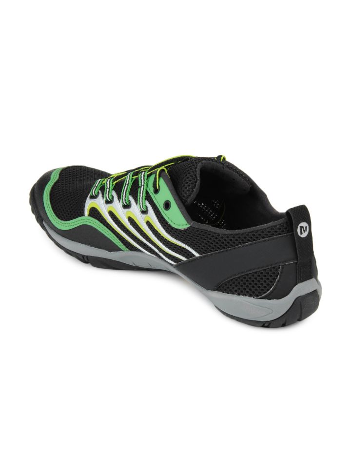 Merrell Men Black Palm Leaf Trail Glove Barefoot Off Road Running Shoes