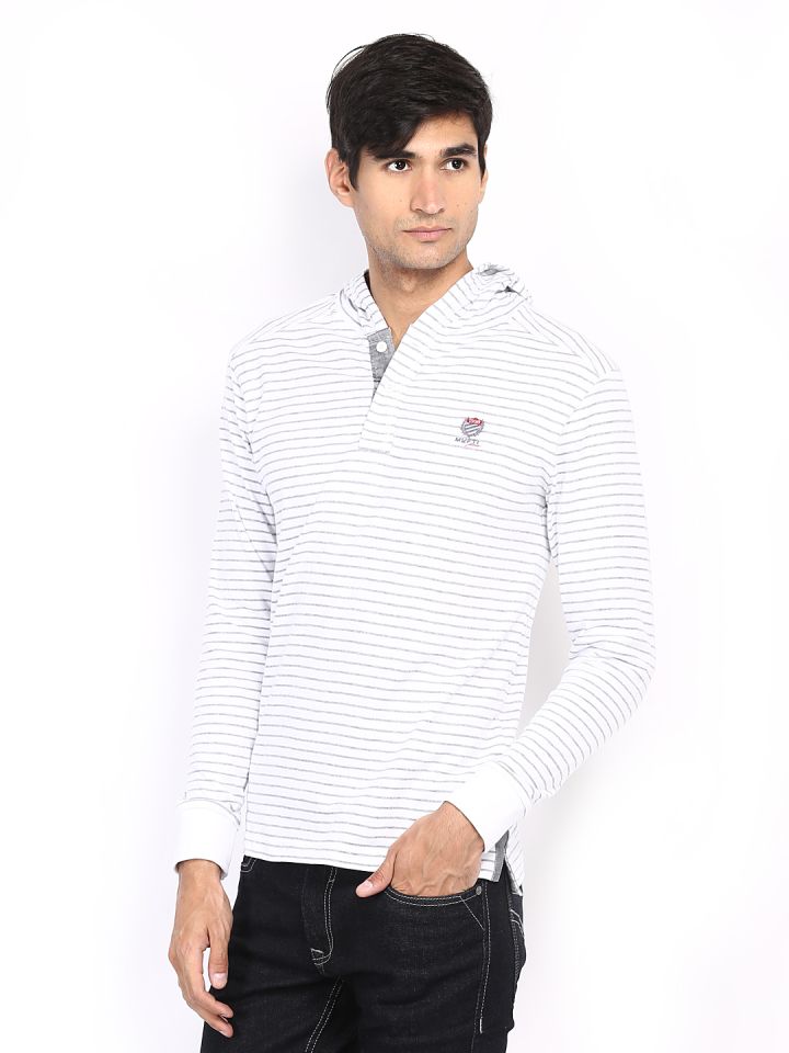 Mufti white hooded shirt hot sale