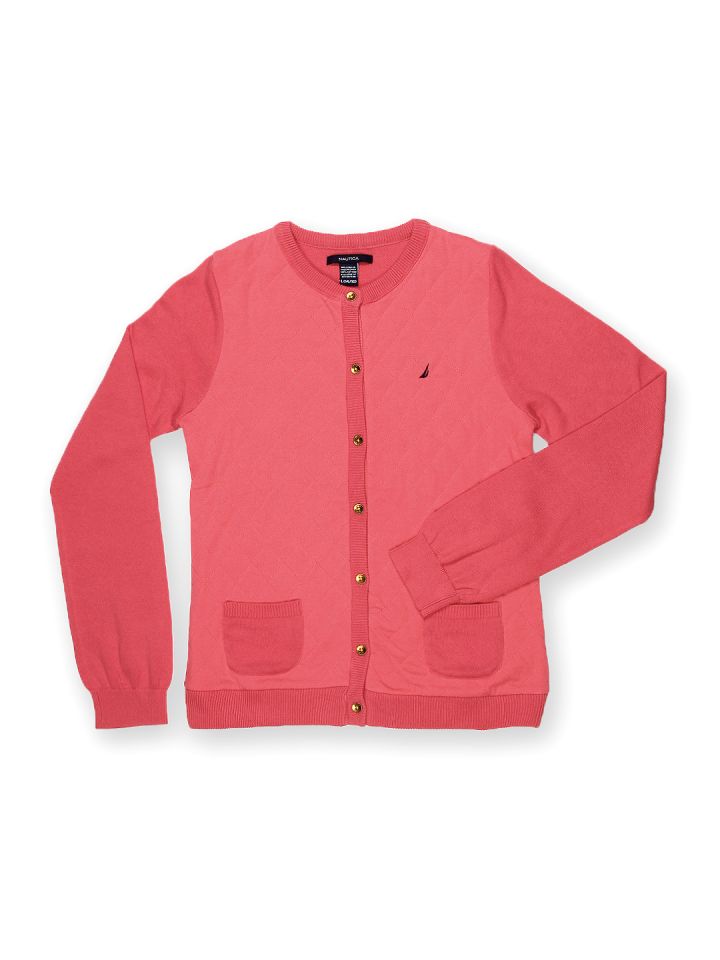 Girls discount coral cardigan