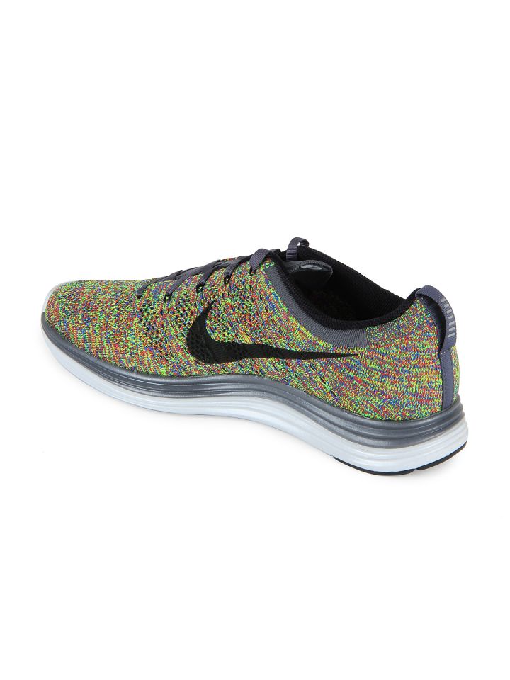 Nike Men Multi Coloured Flyknit Lunar1 Sport Shoes