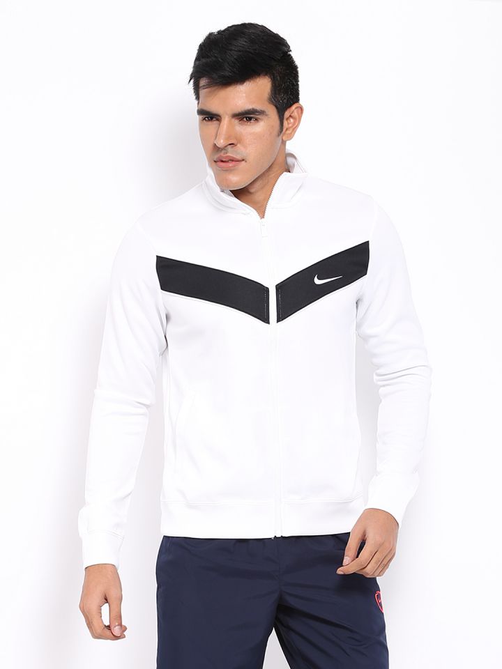 Nike white track jacket top