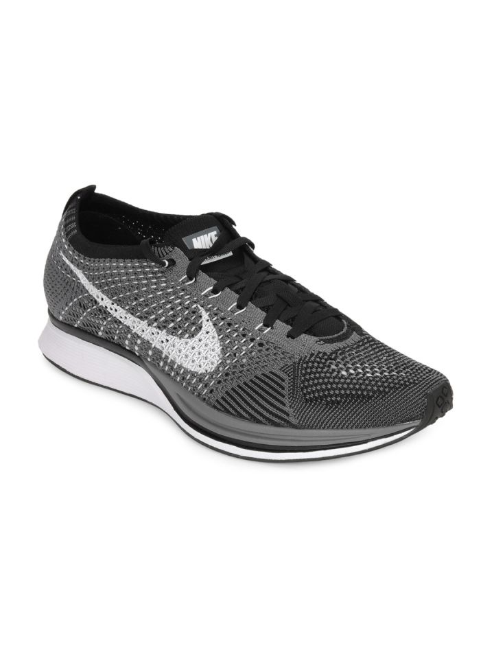 Nike flyknit racer grey black clearance