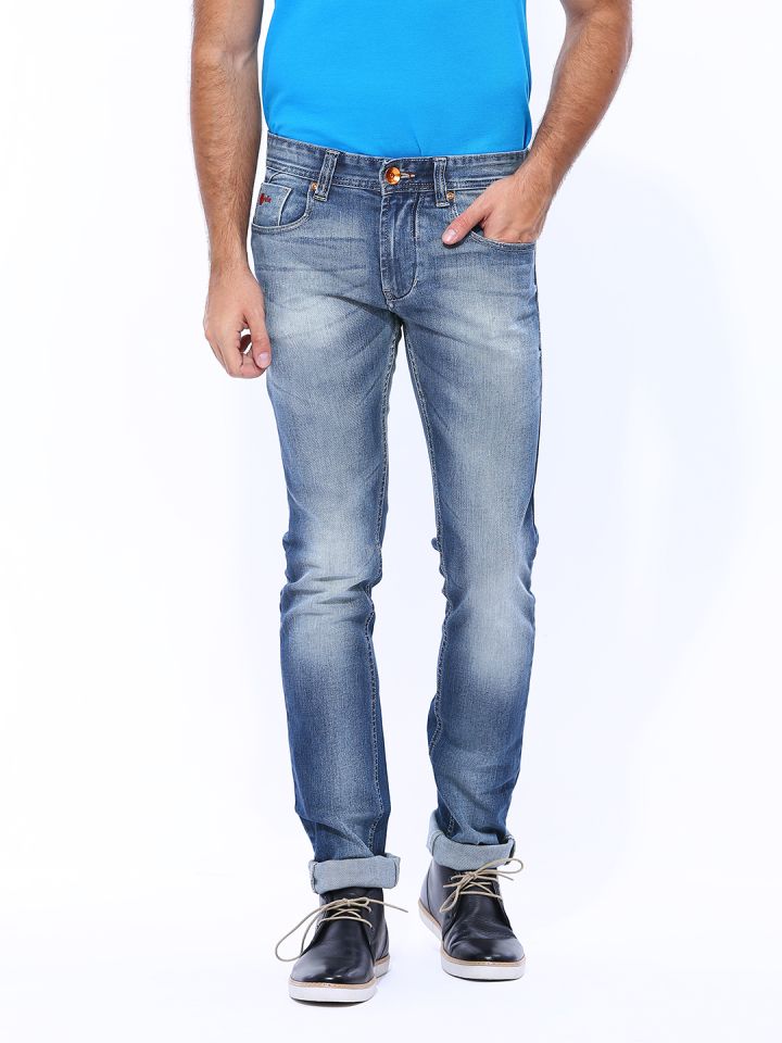 Numero Uno Men Blue Martin Super Slim Fit Jeans