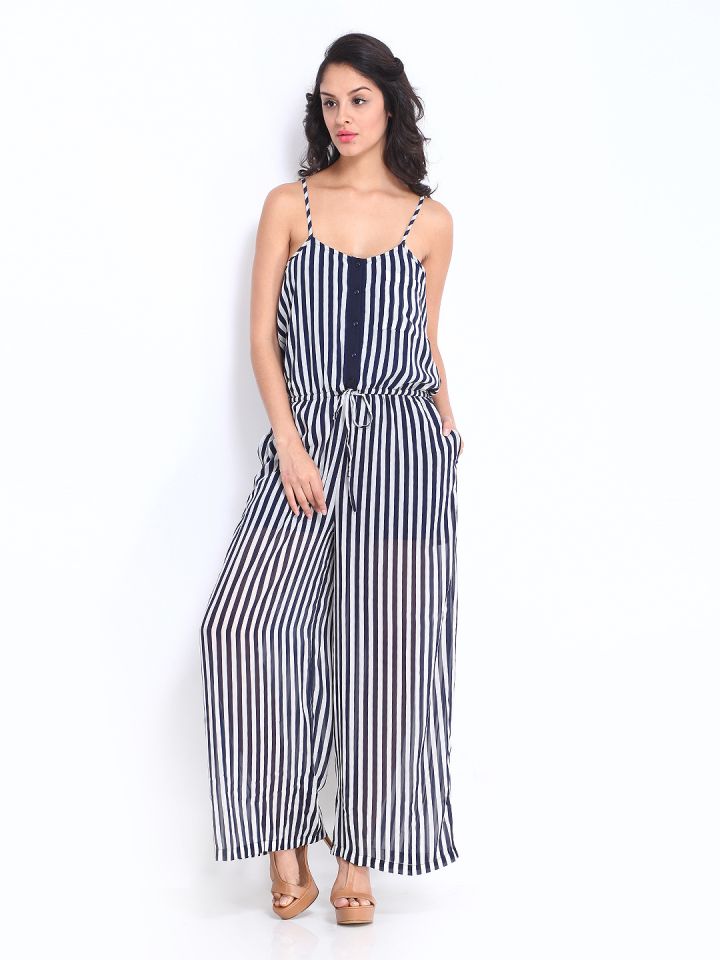 only striped jumpsuit