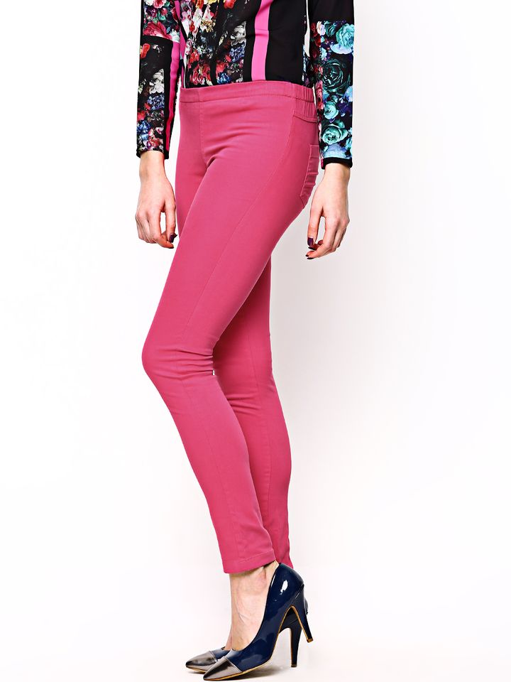 Buy ONLY Women Pink Treggings 