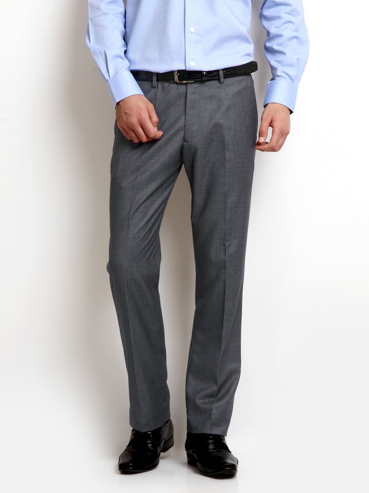 Buy Peter England Men Coffee Brown Slim Fit Formal Trousers  Trousers for  Men 637364  Myntra