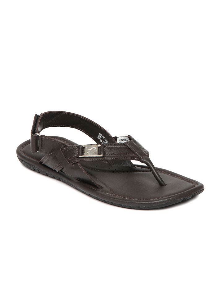 Puma Men Brown Haven II Ind Leather Sandals