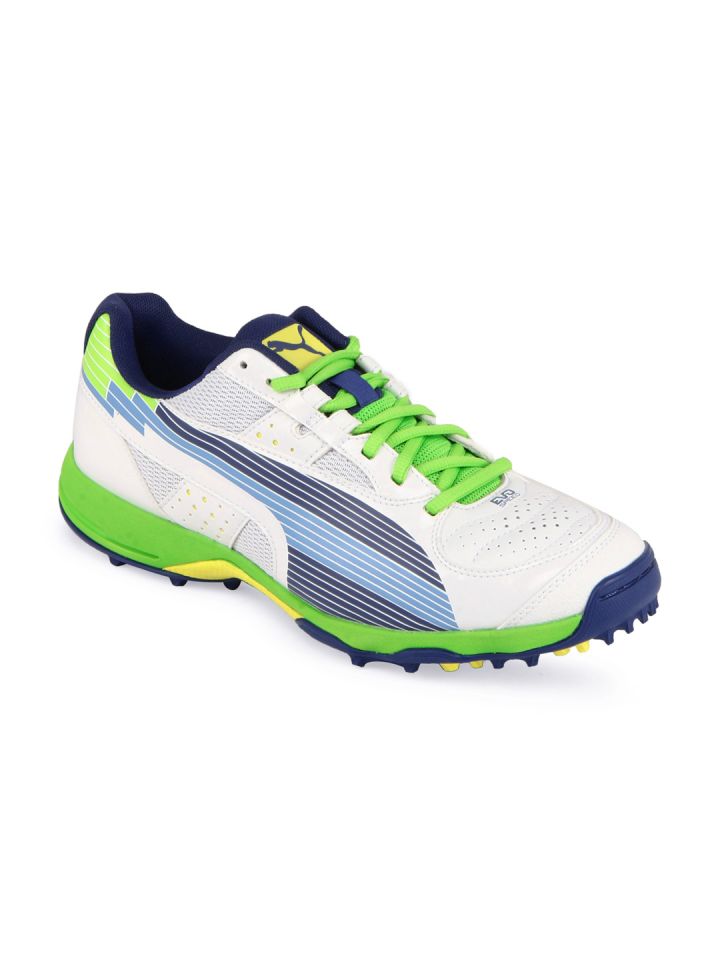 Puma Men White Evospeed Cricket Rubber Sports Shoes
