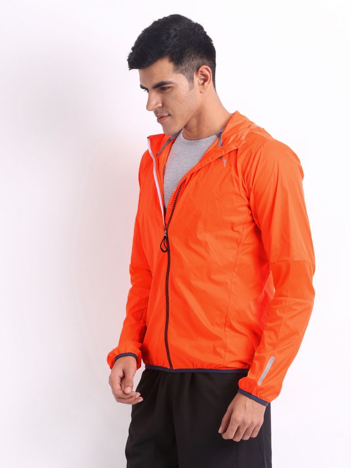 Buy Puma Men Neon Orange Hooded Jacket Jackets for Men 246932
