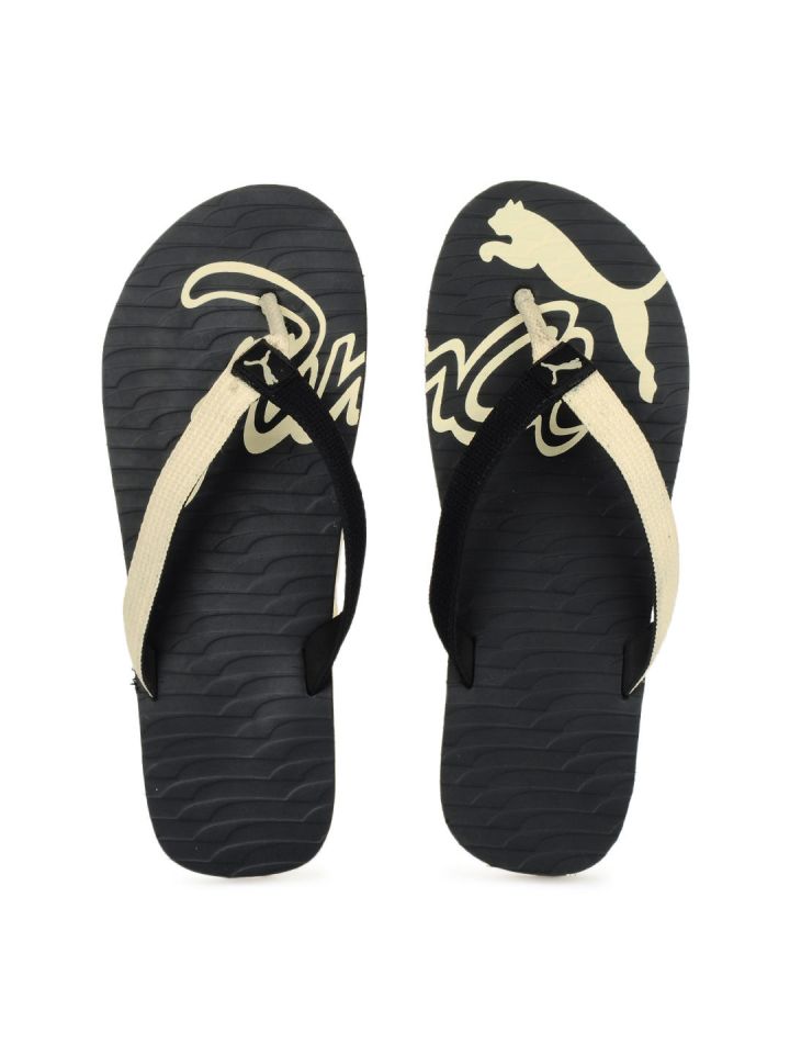 Buy Puma Unisex Black Cream Miami IV Flip Flops Flip Flops for