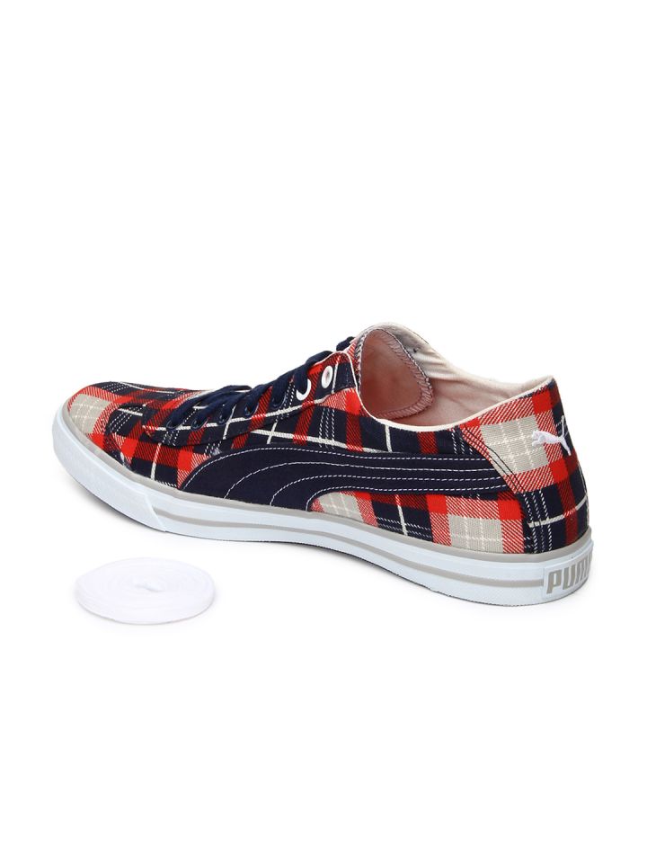 Buy PUMA Men Navy Red 917 Gr Lo DP Checked Casual Shoes Casual