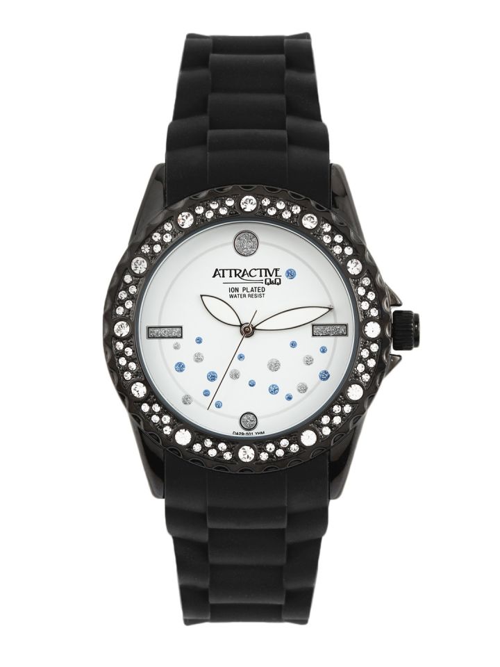 Reloj attractive q&q ion plated water resist 5 bar top