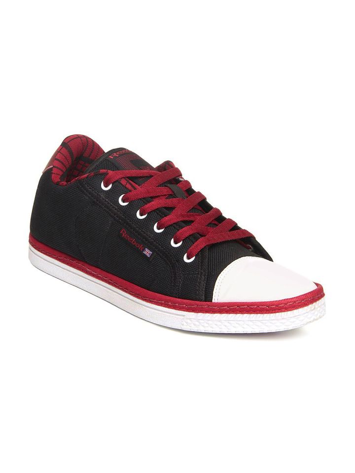 Reebok Men Black Maroon On Court IV Casual Shoes