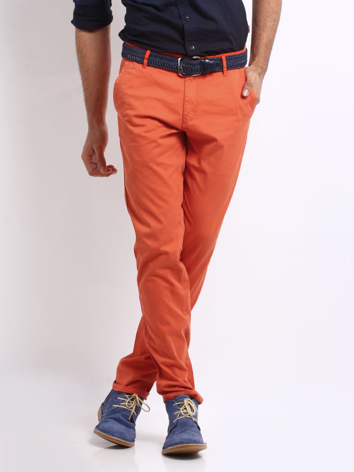 Burnt orange chinos best sale mens