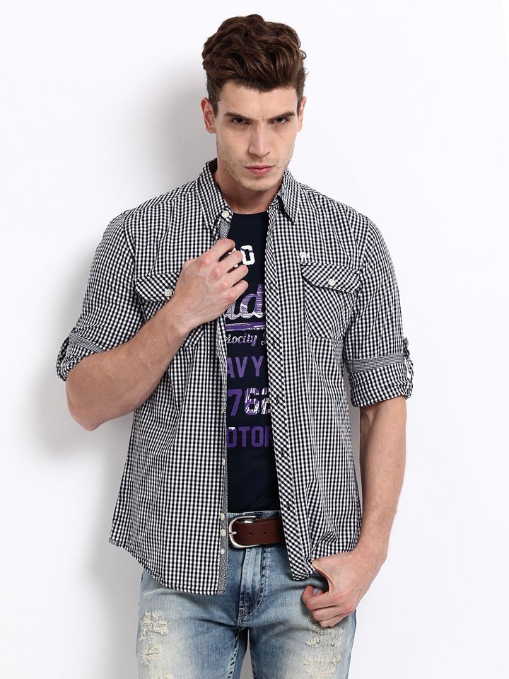 black double pocket shirt