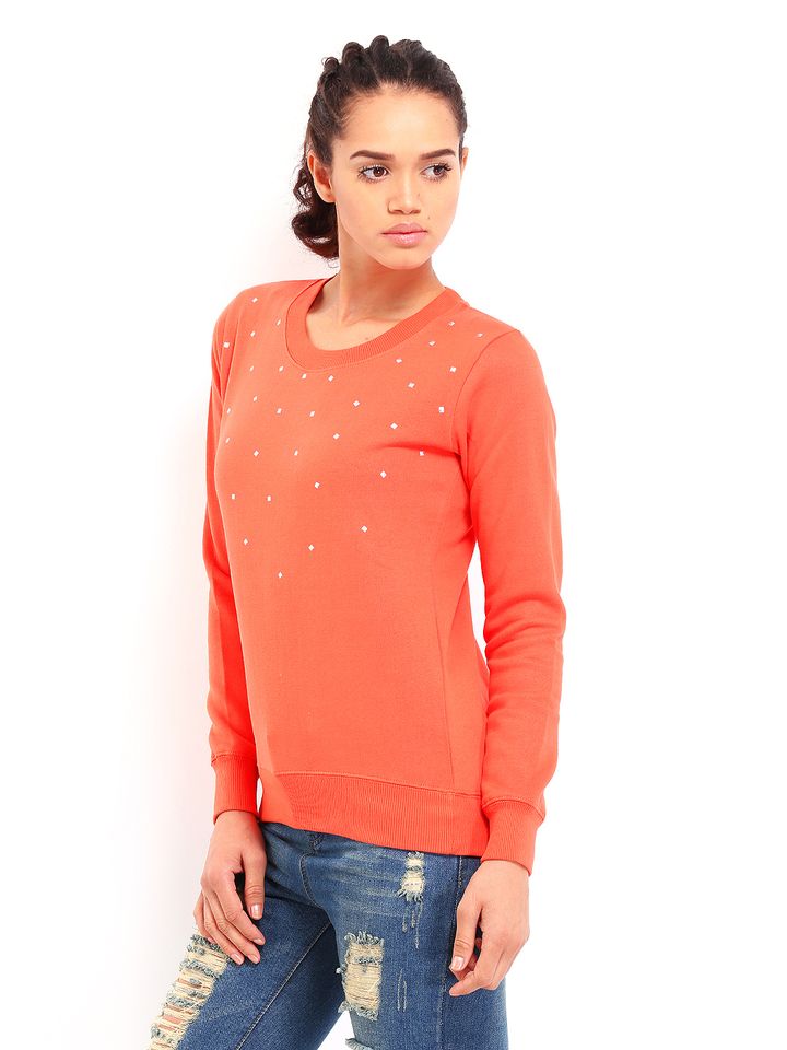 Burnt orange sweatshirt womens clearance