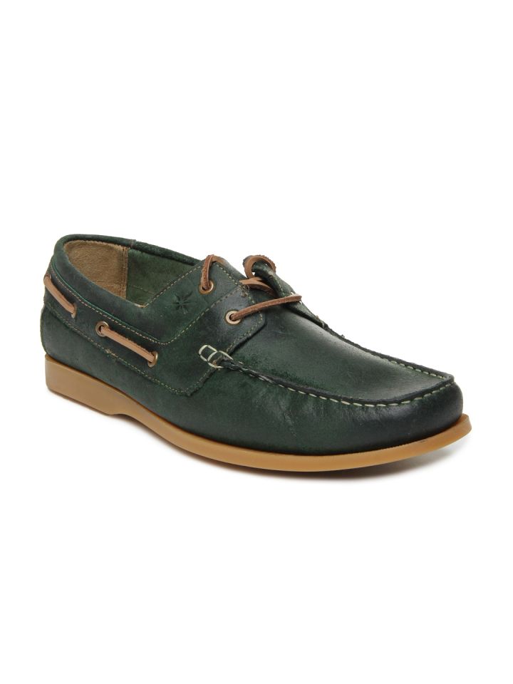 Ruosh Men Green Boat Shoes