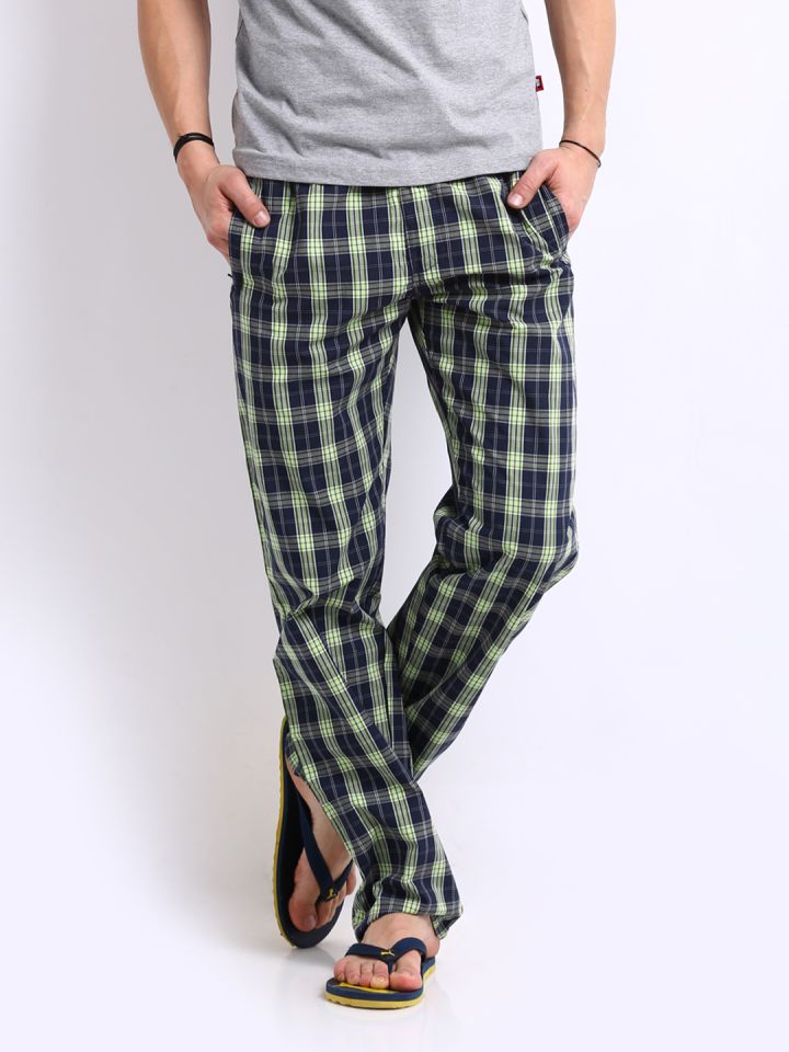 Mens green tartan pyjamas sale