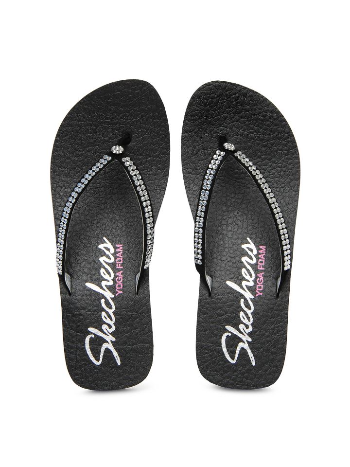 Skechers yoga foam black best sale