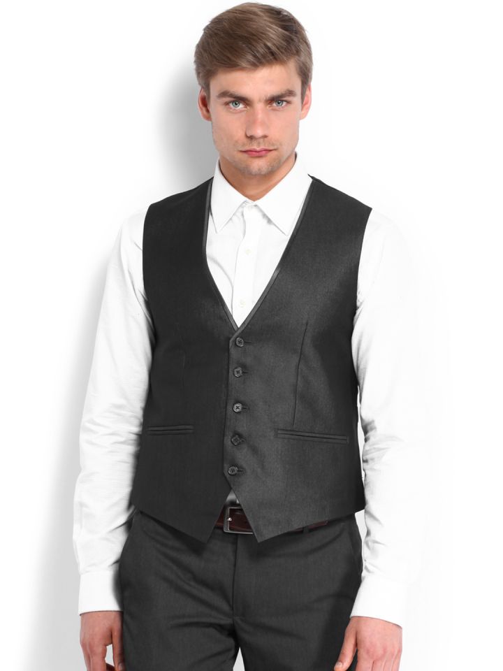 Charcoal grey sale waistcoat