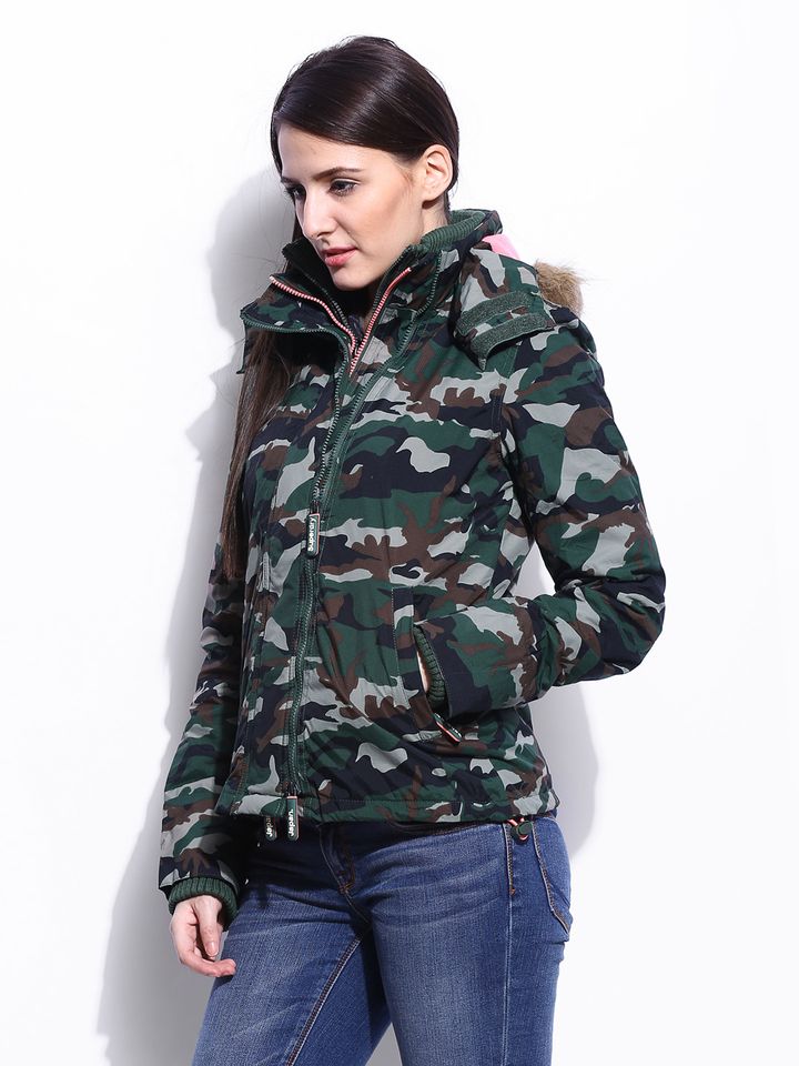 womens superdry camo jacket