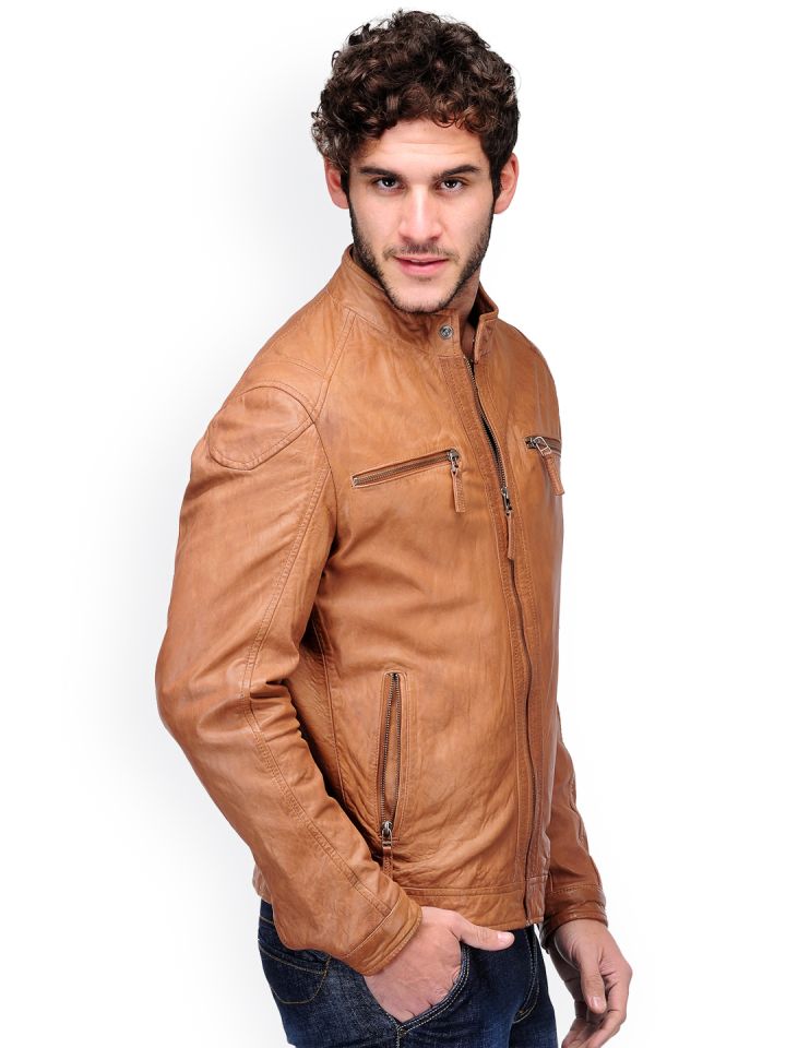 Teakwood leather top jackets myntra