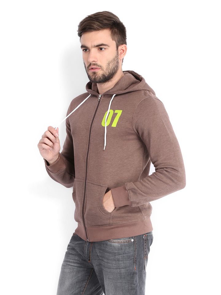 mens brown hooded sweatshirt