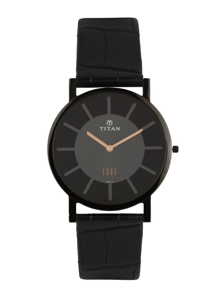 Buy Titan Edge Men Black Analogue Watch Nl1595nl01 Watches For Men 240136 Myntra
