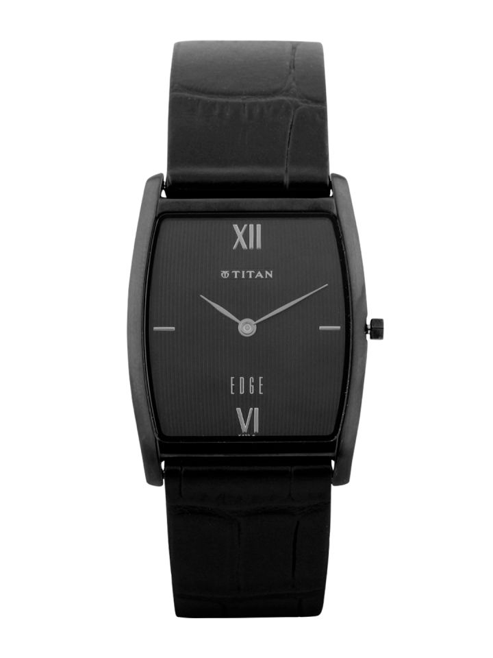Buy Titan Edge Men Black Dial Watch Nh1044nl01a Watches For Men 229165 Myntra
