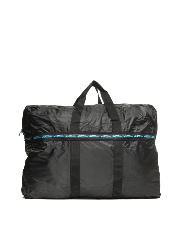 Travel blue black 40 litres folding jumbo duffle travel bag store