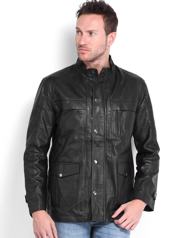 Fashion Jackets Leather Jackets Marc O’Polo Marc O\u2019Polo Leather Jacket black casual look 