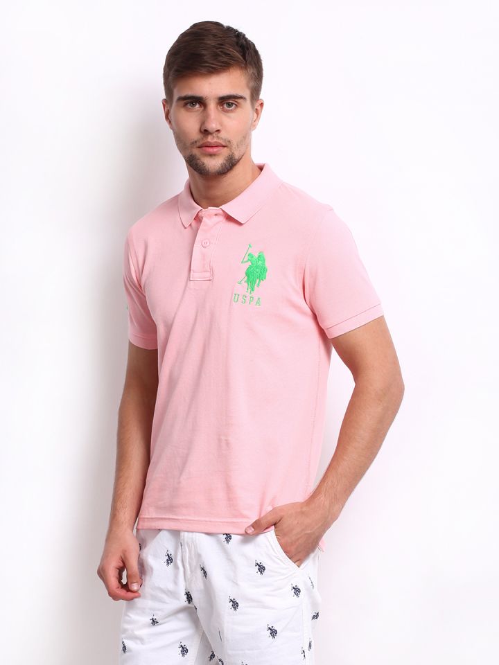 Us polo t top shirts pink colour