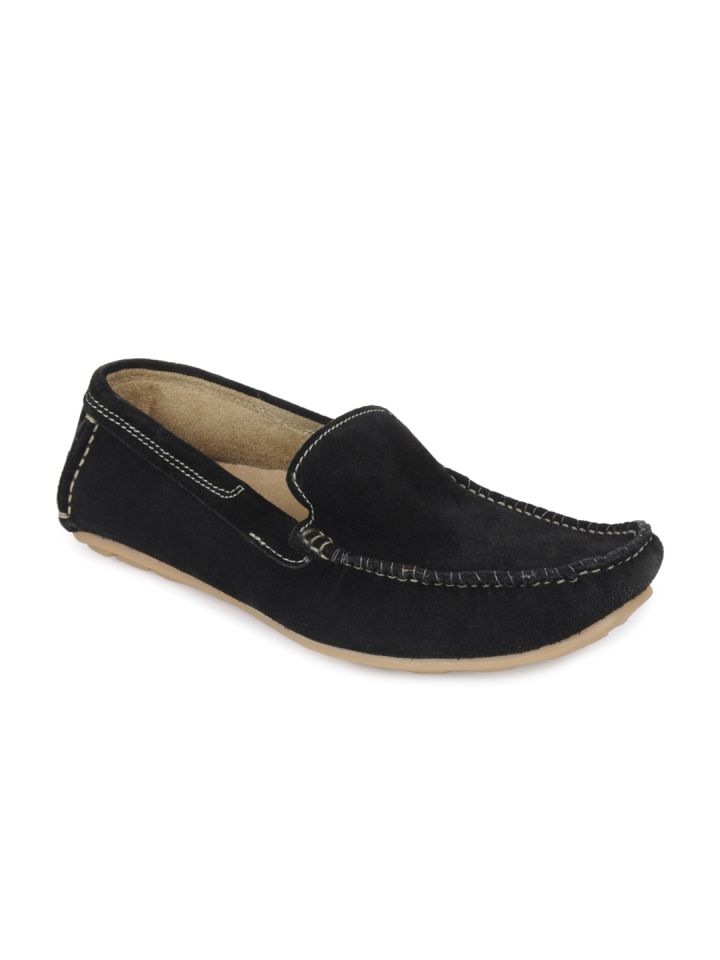 Buy United Colors Of Benetton Men Black Suede Loafers Casual