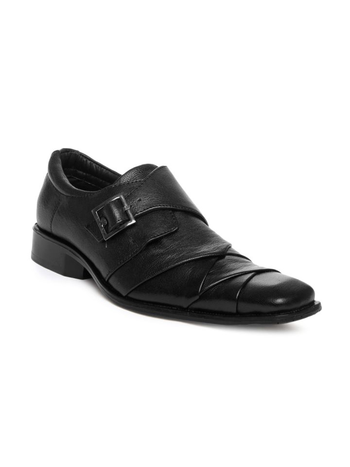 Buy Valentino Men Black Leather Smart Casual Shoes Formal Shoes