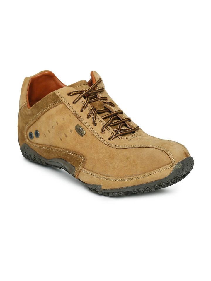 Buy Woodland Men Camel Brown Leather Casual Shoes Casual Shoes