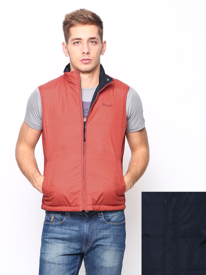 Wrangler sleeveless solid men's cheap jacket