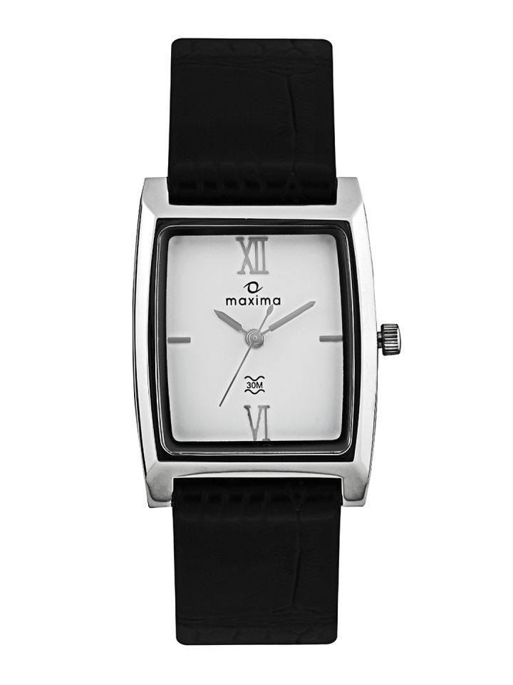 Maxima Men White Dial Watch
