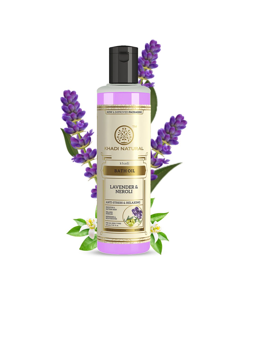 Khadi Natural Lavender & Neroli Herbal Bath Oil - 210 ml