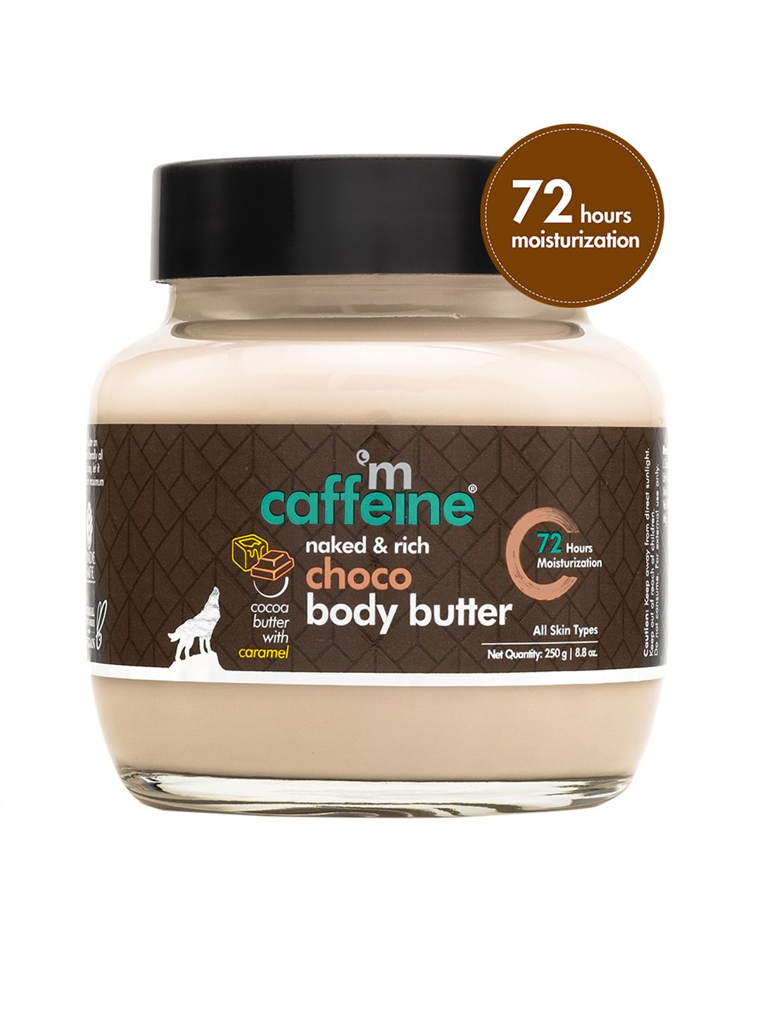 MCaffeine Choco Body Butter for 72Hrs Intense Moisturization for Dry & Dull Skin 250g