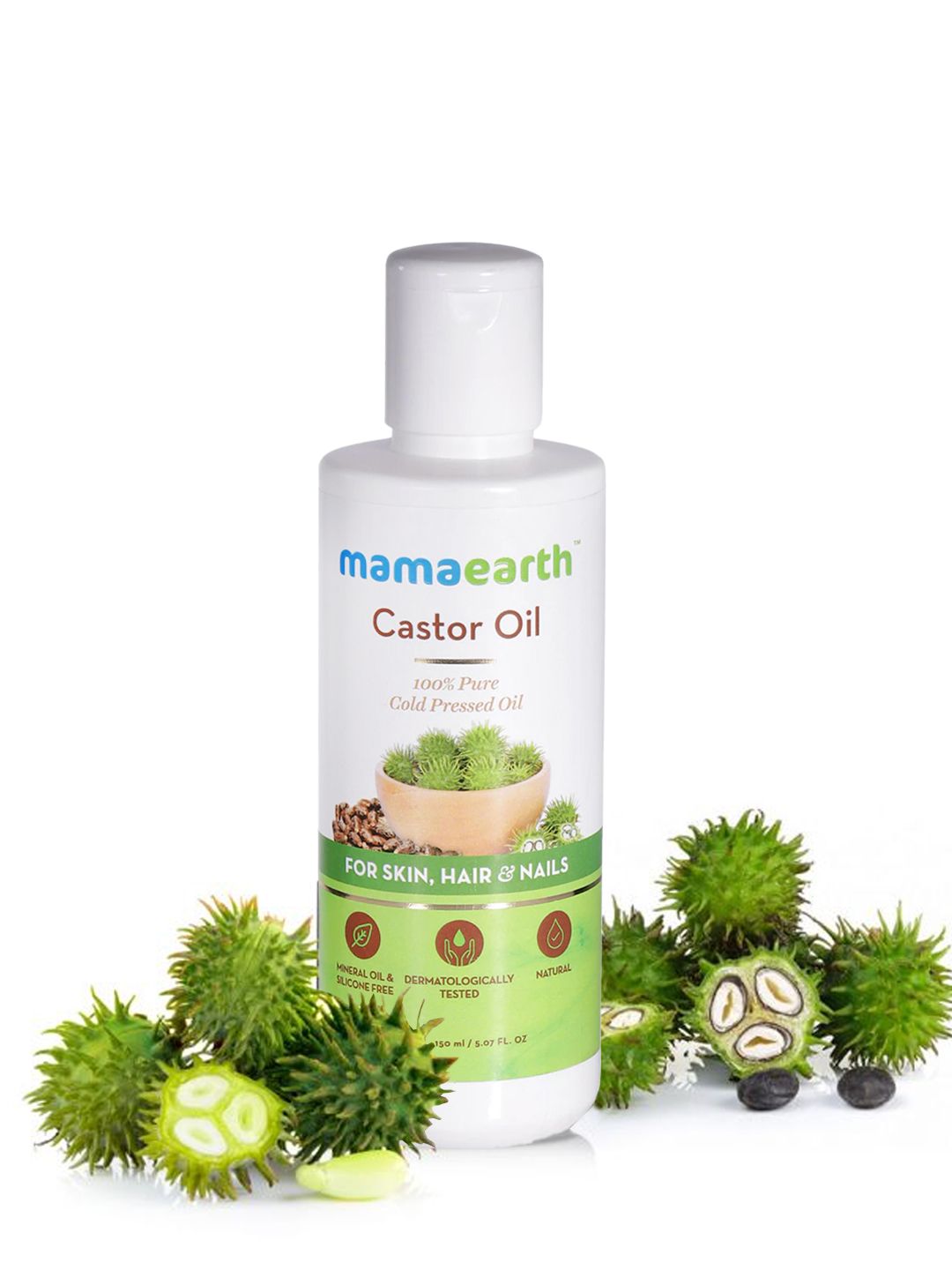 Mamaearth Cold Pressed 100% Castor  Oil For Skin- Hair & Nails 150 ml