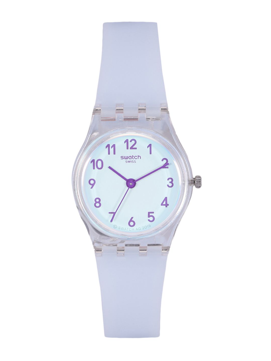 Swatch Women Blue Water Resistant Analogue Swiss Made Watch LK396