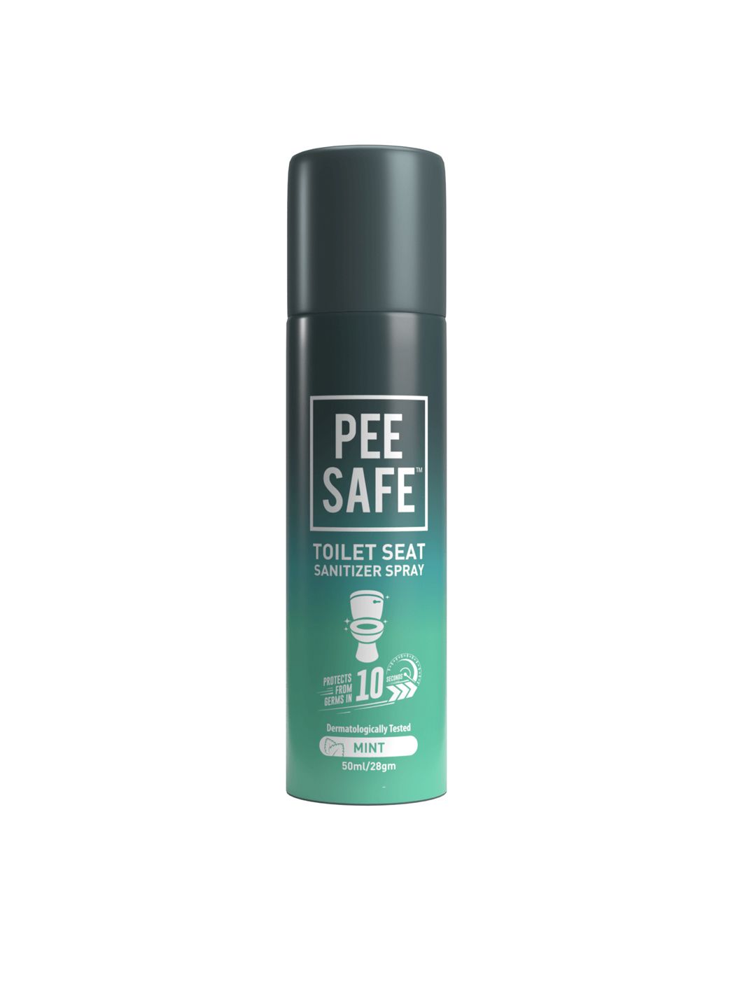 Pee Safe Set of 1 Toilet Seat Sanitizer Spray 50 Ml Mint