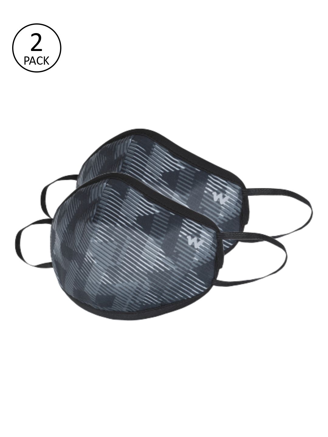Wildcraft Adults Grey & Black 2 Pcs W95+ Protective Outdoor Masks