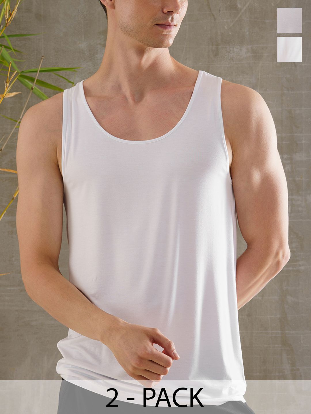 Buy DAMENSCH Men Pack Of 2 Bamboo Vest -  - Apparel for Men