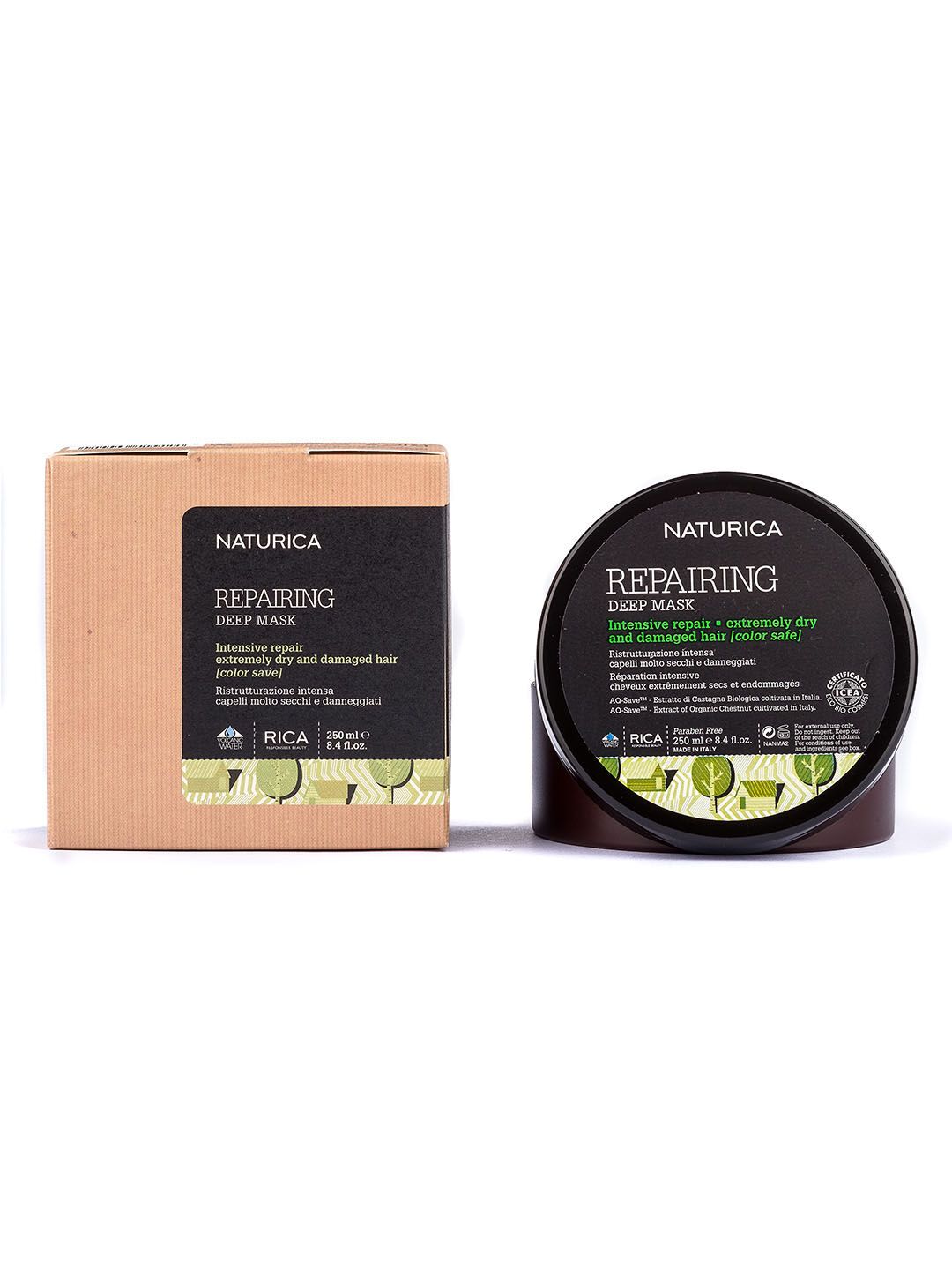 naturica Unisex Repairing Deep Hair Mask by Rica Italy 250 ml