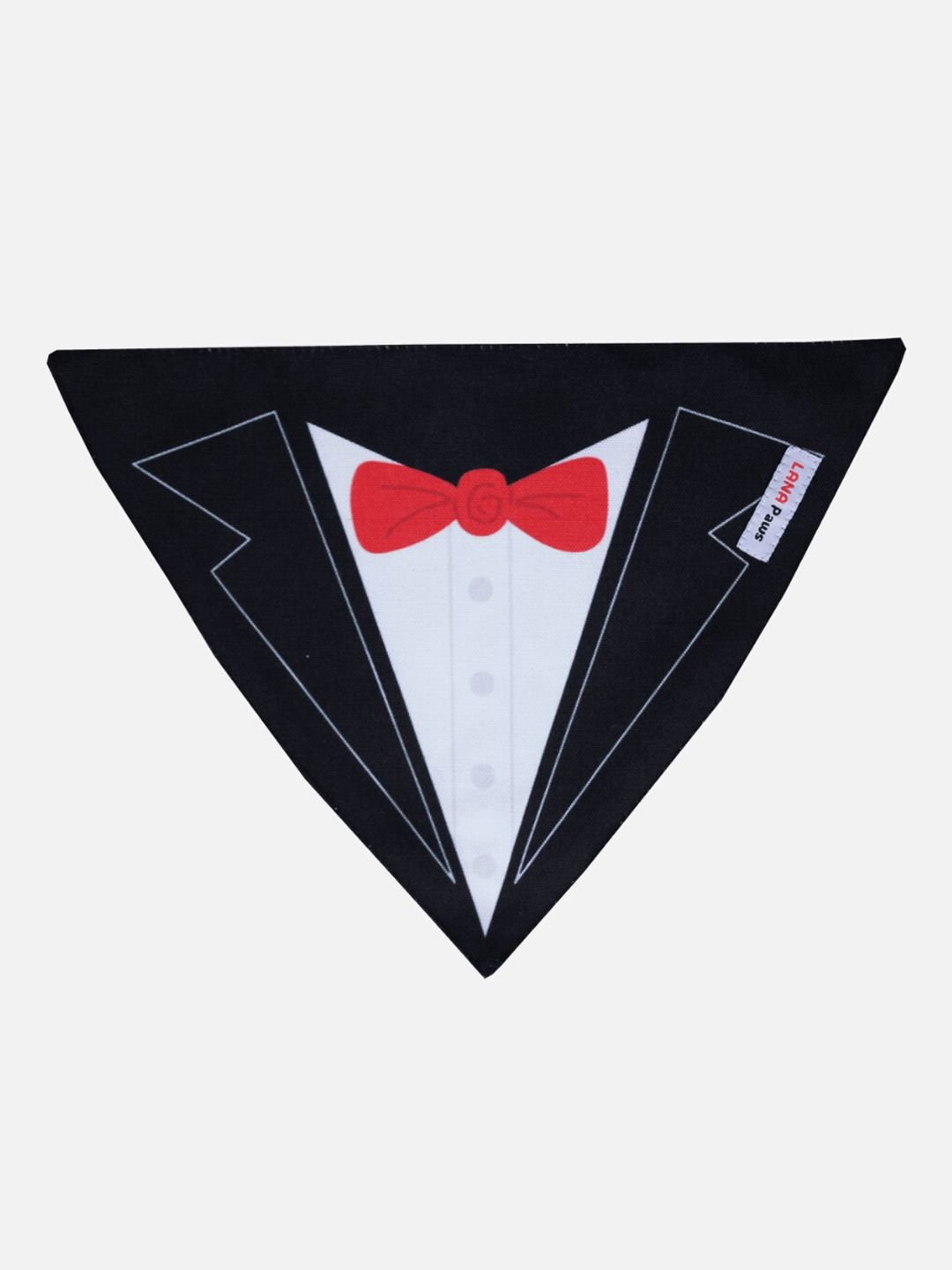 LANA PAWS Black & White Tuxedo Dog Bandana Scarf