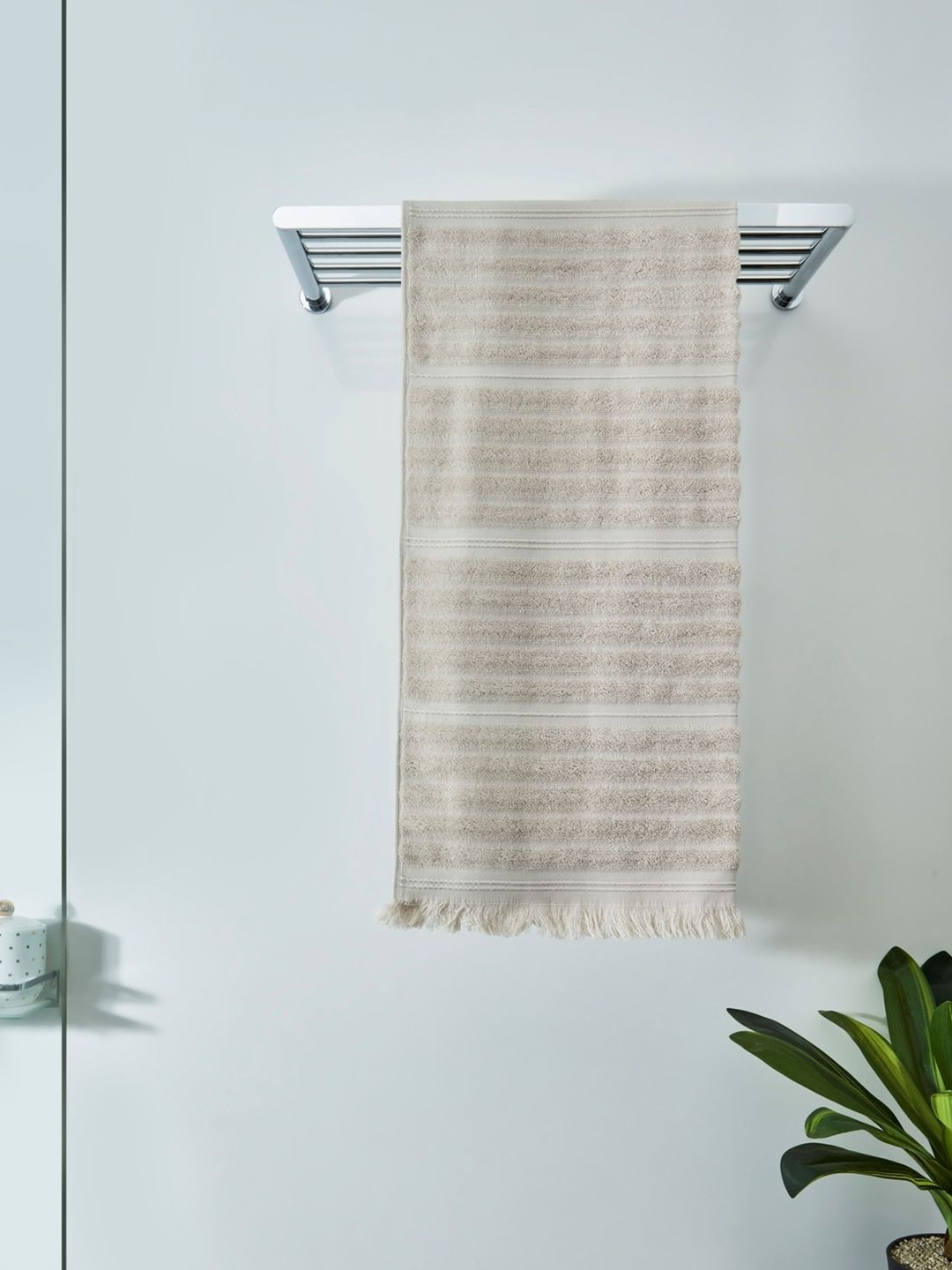 DDecor Live Beautiful Striped Cotton 500GSM Super Soft Adult Regular Bath Towel-59x30In