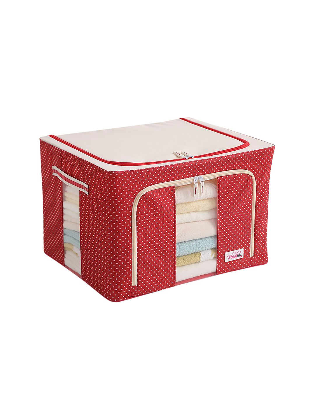 BlushBees Red & White Polka Dot Printed Wardrobe Organizer