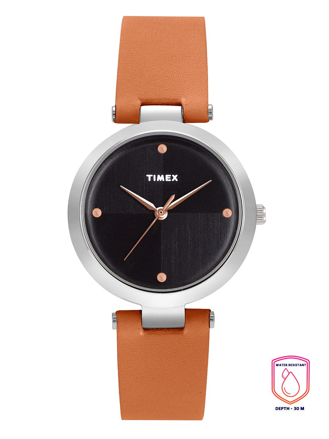 Timex Round 21mm Black Dial Analog Women Watch - TWEL11814