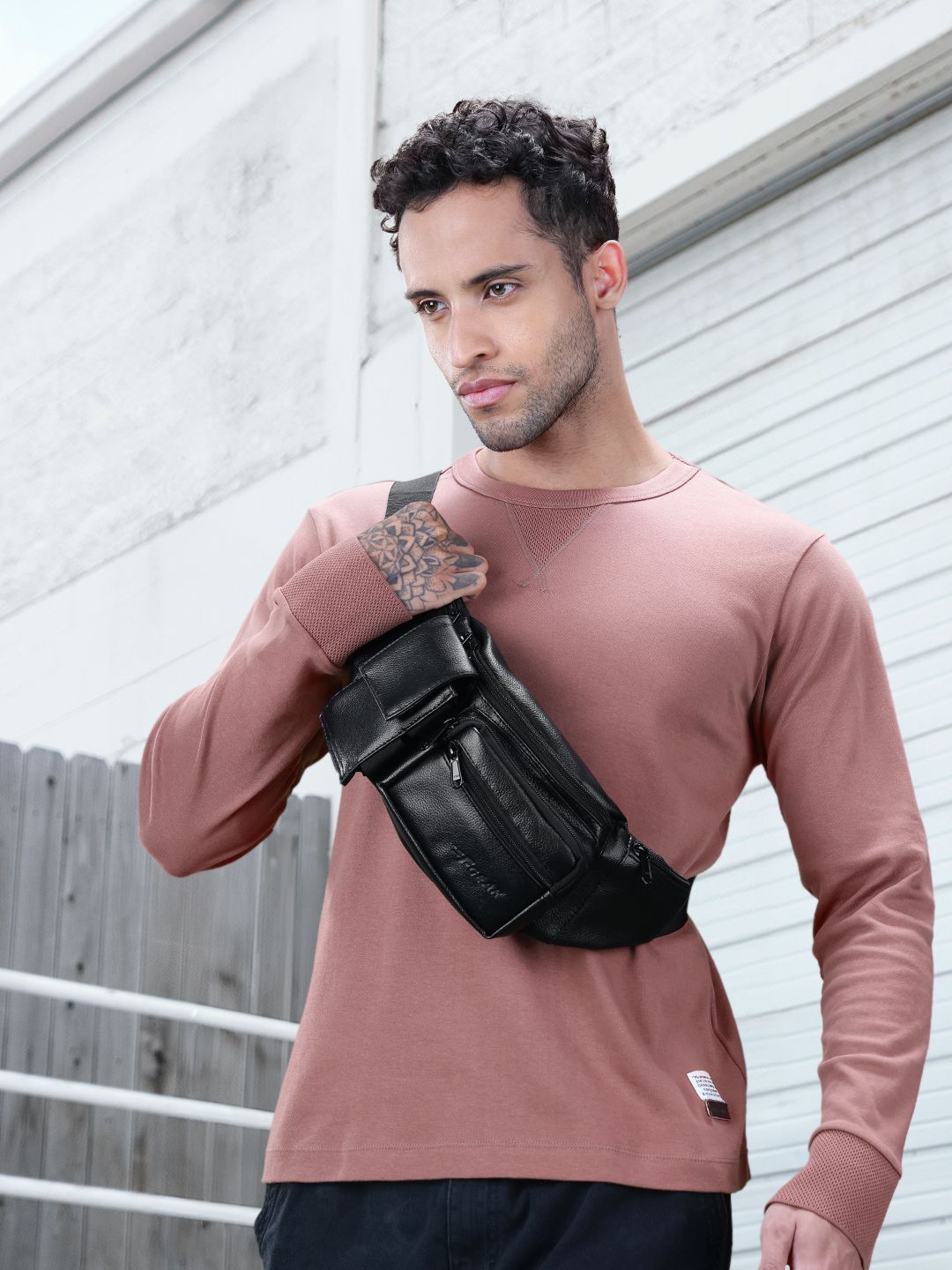 Buy F Gear Unisex Black Potent Art Leather Waist Pouch -  - Accessories for Unisex